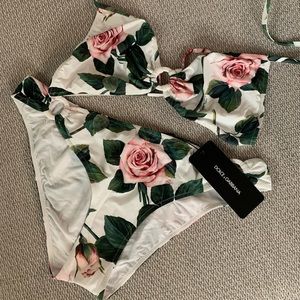 BRAND NEW Dolce and Gabbana rose bikini set
